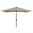 Alternate image 0 for Everhome&trade; 11-Foot Solar LED Rectangular Market Umbrella in Warm Sand