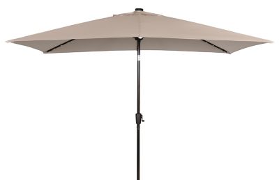 Everhome&trade; 11-Foot Solar LED Rectangular Market Umbrella
