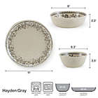 Alternate image 4 for Pfaltzgraff&reg; Hayden 12-Piece Dinnerware Set in Grey