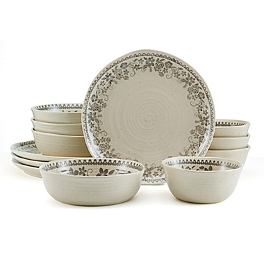 Pfaltzgraff&reg; Hayden 12-Piece Dinnerware Set in Grey. View a larger version of this product image.