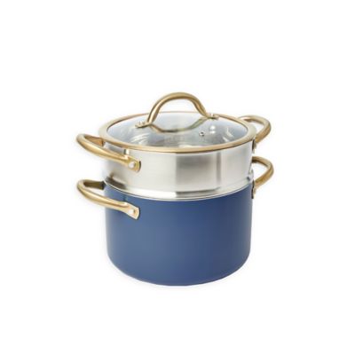 Our Table&trade; Nonstick 5 qt. Aluminum Stock Pot with Steamer Insert