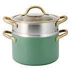 Alternate image 0 for Our Table&trade; Limited Edition Nonstick 5 qt. Aluminum Stock Pot with Steamer in Dark Ivy