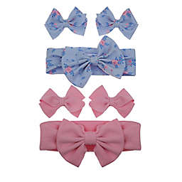 Capelli® 6-Piece Size 0-24M Hair Bows and Headbands Set in Blue