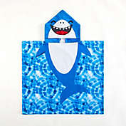 Idea Nuova Shark Hooded Poncho Towel in Blue