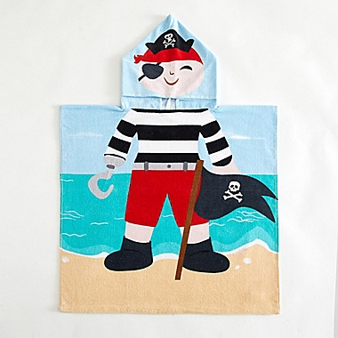 Idea Nuova Pirate Hooded Poncho Towel. View a larger version of this product image.