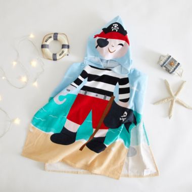 Idea Nuova Pirate Hooded Poncho Towel. View a larger version of this product image.