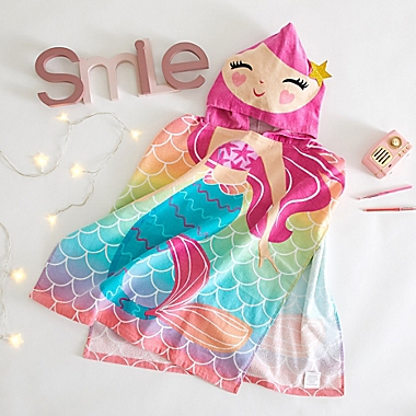 Idea Nuova Mermaid Hooded Poncho Towel. View a larger version of this product image.