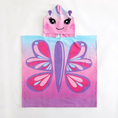 Idea Nuova Butterfly Hooded Poncho Towel