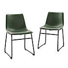 Alternate image 0 for Forest Gate&trade; Faux Leather Dining Chairs in Green (Set of 2)