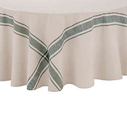 Our Table™ Ezra Border Stripe 70-Inch Round Tablecloth in Green