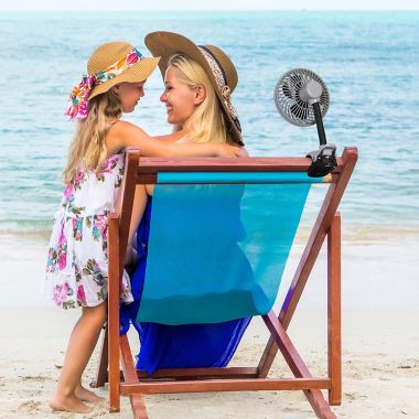 Dreambaby Deluxe EZY-Fit Clip-On Fan Grey/Black. View a larger version of this product image.