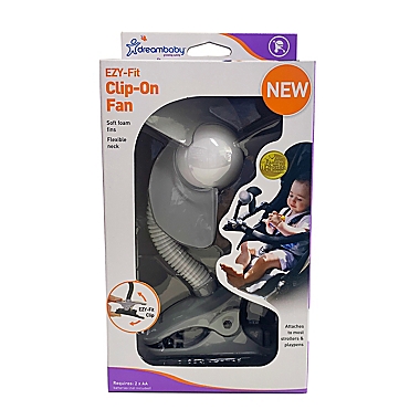 Dreambaby&reg; EZY-Fit Clip-On Fan in Grey/White. View a larger version of this product image.
