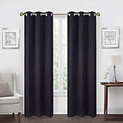 Simply Essential&trade; Calvert 63-Inch Grommet Blackout Curtain Panels in Black (Set of 2)