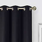 Alternate image 1 for Simply Essential&trade; Calvert 63-Inch Grommet Blackout Curtain Panels in Black (Set of 2)