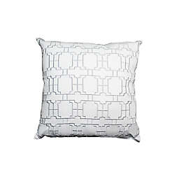 Canadian Living Lake Huron Square Throw Pillow in White