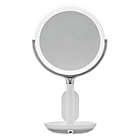 Alternate image 5 for Sharper Image&reg; SpaStudio 8-Inch Round Vanity Mirror with Qi Charging in Silver