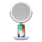 Alternate image 6 for Sharper Image&reg; SpaStudio 8-Inch Round Vanity Mirror with Qi Charging in Silver
