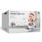 Alternate image 10 for Sharper Image&reg; SpaStudio Vanity Plus 10-Inch Round Mirror with Storage in Silver