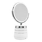 Alternate image 4 for Sharper Image&reg; SpaStudio Vanity Plus 10-Inch Round Mirror with Storage in Silver
