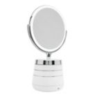 Alternate image 4 for Sharper Image&reg; SpaStudio Vanity Plus 10-Inch Round Mirror with Storage in Silver