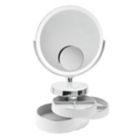 Alternate image 6 for Sharper Image&reg; SpaStudio Vanity Plus 10-Inch Round Mirror with Storage in Silver