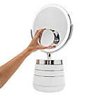 Alternate image 6 for Sharper Image&reg; SpaStudio Vanity Plus 10-Inch Round Mirror with Storage in Silver