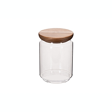 Our Table&trade; 48 oz. Glass Canister with Acacia Lid. View a larger version of this product image.