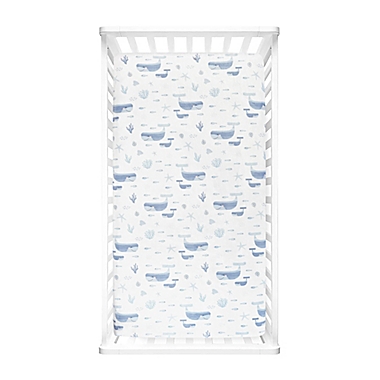 Lush Decor 2-Pack Seaside Plush Fitted Crib Sheets in Blue. View a larger version of this product image.