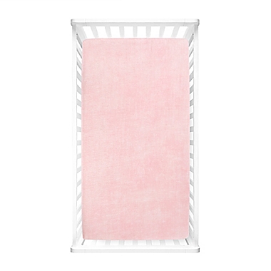 Lush Decor 2-Pack Pixie Fox Geo Organic Cotton Fitted Crib Sheets in Pink. View a larger version of this product image.