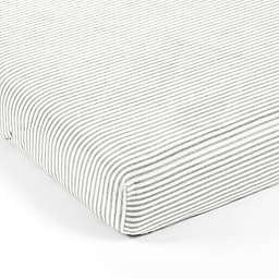 Lush Decor Stripe Soft & Plush Fitted Crib Sheet in Grey