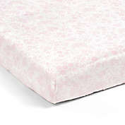 Lush Decor Garden of Flowers Plush Fitted Crib Sheet in Pink