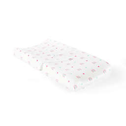 Lush Décor Llama Love Rainbow Soft & Plush Changing Pad Cover in Pink