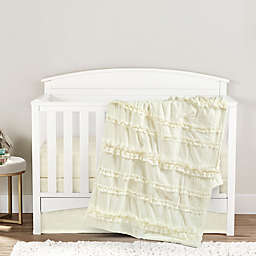 Lush Décor Belle Embellished 3-Piece Crib Bedding Set in Ivory