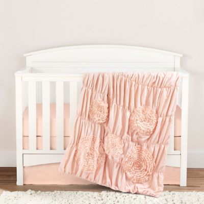 Lush D&eacute;cor Serena Embellished 3-Piece Crib Bedding Set in Blush