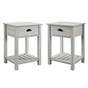 Forest Gate&trade; Farmhouse 1-Drawer Side Tables (Set of 2)