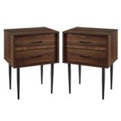 Forest Gate&trade; 20-Inch 2-Drawer Nightstands in Dark Walnut (Set of 2)