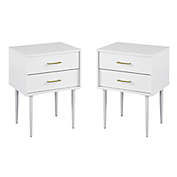 Forest Gate&trade; 20-Inch 2-Drawer Nightstands in White (Set of 2)