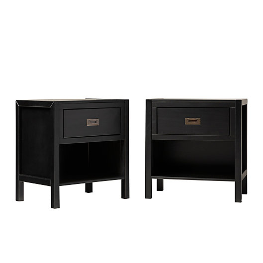 Alternate image 1 for Forest Gate™ 1-Drawer Solid Wood Nightstands (Set of 2)