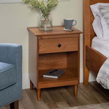 Forest Gate&trade; 1-Drawer Tray Top Nightstands in Caramel (Set of 2). View a larger version of this product image.