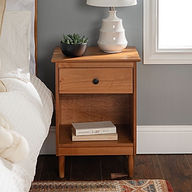Forest Gate&trade; 1-Drawer Tray Top Nightstands in Caramel (Set of 2). View a larger version of this product image.