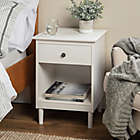 Alternate image 1 for Forest Gate&trade; 1-Drawer Tray Top Nightstands in White (Set of 2)