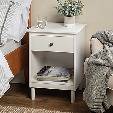 Forest Gate&trade; 1-Drawer Tray Top Nightstands in White (Set of 2). View a larger version of this product image.