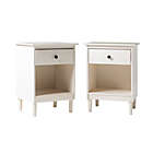 Alternate image 0 for Forest Gate&trade; 1-Drawer Tray Top Nightstands in White (Set of 2)
