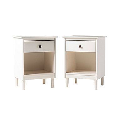 Forest Gate&trade; 1-Drawer Tray Top Nightstands in White (Set of 2). View a larger version of this product image.