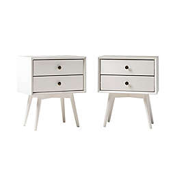 Forest Gate™ 2-Drawer Solid Wood Nightstands in White (Set of 2)