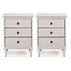 Alternate image 3 for Forest Gate&trade; 3-Drawer Solid Wood Nightstands in White (Set of 2)