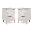 Alternate image 0 for Forest Gate&trade; 3-Drawer Solid Wood Nightstands in White (Set of 2)