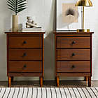 Alternate image 5 for Forest Gate&trade; 3-Drawer Solid Wood Nightstands in Walnut (Set of 2)
