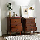 Alternate image 3 for Forest Gate&trade; 3-Drawer Solid Wood Nightstands in Walnut (Set of 2)