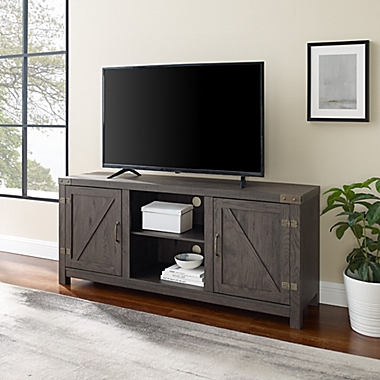 Farmhouse Double Barn Door TV Stand - Sable. View a larger version of this product image.